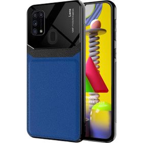 Microsonic Samsung Galaxy M31 Uniq Leather Lacivert Kılıf