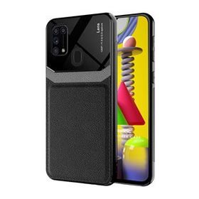 Microsonic Samsung Galaxy M31 Uniq Leather Siyah Kılıf
