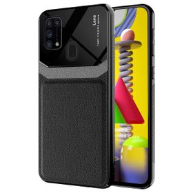 Microsonic Samsung Galaxy M31 Uniq Leather Siyah Kılıf