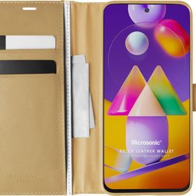 Microsonic Samsung Galaxy M31S Delux Leather Wallet Kılıf