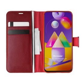 Microsonic Samsung Galaxy M31S Delux Wallet Kırmızı Kılıf
