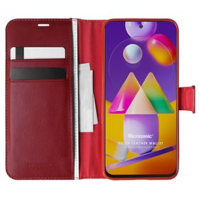 Microsonic Samsung Galaxy M31S Delux Wallet Kırmızı Kılıf