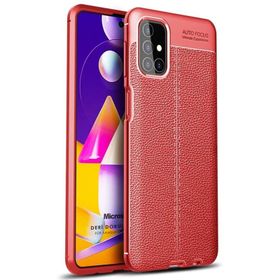 Microsonic Samsung Galaxy M31S Deri Dokulu Silikon Kılıf