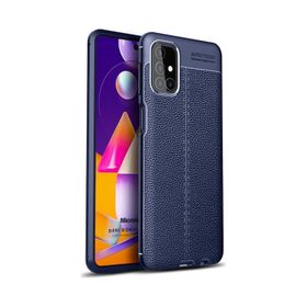 Microsonic Samsung Galaxy M31S Deri Dokulu Silikon Kılıf