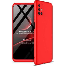 Microsonic Samsung Galaxy M31S Double Dip 360 Protective Kırmızı Kılıf
