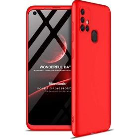 Microsonic Samsung Galaxy M31S Double Dip 360 Protective Kırmızı Kılıf