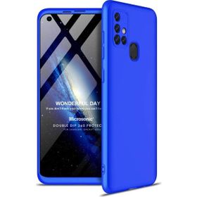 Microsonic Samsung Galaxy M31S Double Dip 360 Protective Mavi Kılıf