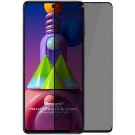Microsonic Samsung Galaxy M31S Privacy 5D Gizlilik Filtreli Siyah Cam Ekran Koruyucu