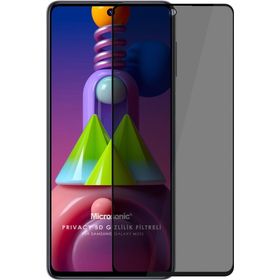 Microsonic Samsung Galaxy M31S Privacy 5D Gizlilik Filtreli Siyah Cam Ekran Koruyucu
