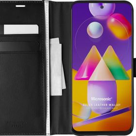 Microsonic Samsung Galaxy M31S Siyah Delux Leather Wallet Cep Telefon Kılıfı