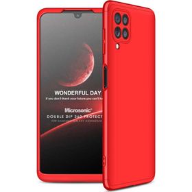 Microsonic Samsung Galaxy M32 4G Double Dip 360 Protective Kırmızı Kılıf