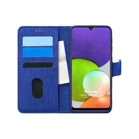 Microsonic Samsung Galaxy M32 4G Fabric Book Wallet Kılıf