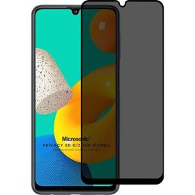 Microsonic Samsung Galaxy M32 4G Privacy 5D Gizlilik Filtreli Siyah Cam Ekran Koruyucu