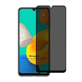 Microsonic Samsung Galaxy M32 4G Privacy 5D Gizlilik Filtreli Siyah Cam Ekran Koruyucu