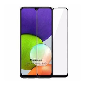 Microsonic Samsung Galaxy M32 4G Tam Kaplayan Temperli Siyah Cam Ekran Koruyucu