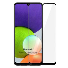 Microsonic Samsung Galaxy M32 4G Tam Kaplayan Temperli Siyah Cam Ekran Koruyucu