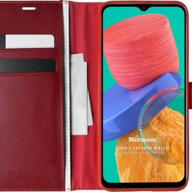 Microsonic Samsung Galaxy M33 Delux Leather Wallet Kılıf