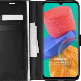 Microsonic Samsung Galaxy M33 Delux Leather Wallet Kılıf