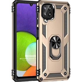 Microsonic Samsung Galaxy M33 Military Ring Holder Gold Cep Telefonu Kılıfı