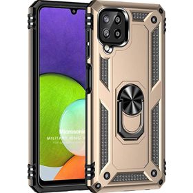 Microsonic Samsung Galaxy M33 Military Ring Holder Gold Cep Telefonu Kılıfı