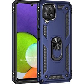 Microsonic Samsung Galaxy M33 Military Ring Holder Lacivert Kılıf