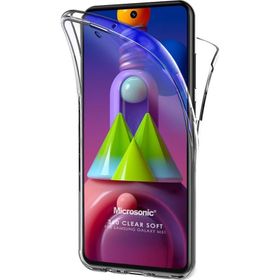 Microsonic Samsung Galaxy M51 6 Tarafı Tam Full Koruma 360 Clear Soft Şeffaf Cep Telefonu Kılıfı