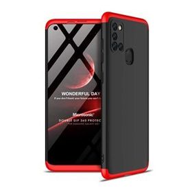 Microsonic Samsung Galaxy M51 Double Dip 360 Protective Siyah Kırmızı Kılıf