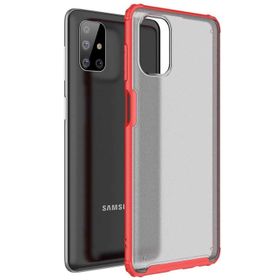 Microsonic Samsung Galaxy M51 Frosted Frame Kırmızı Kılıf