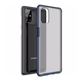 Microsonic Samsung Galaxy M51 Frosted Frame Lacivert Kılıf