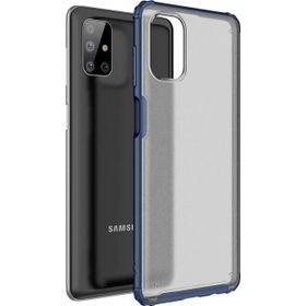 Microsonic Samsung Galaxy M51 Frosted Frame Lacivert Kılıf