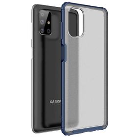 Microsonic Samsung Galaxy M51 Frosted Frame Lacivert Kılıf