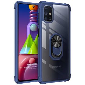 Microsonic Samsung Galaxy M51 Kırmızı Grande Clear Ring Holder Cep Telefon Kılıfı