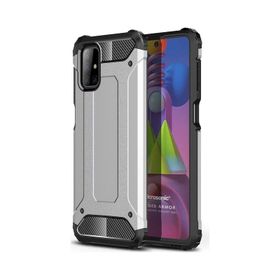Microsonic Samsung Galaxy M51 Rugged Armor Gümüş Kılıf