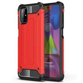 Microsonic Samsung Galaxy M51 Rugged Armor Kırmızı Kılıf