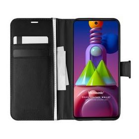 Microsonic Samsung Galaxy M51 Siyah Delux Leather Wallet Cep Telefon Kılıfı