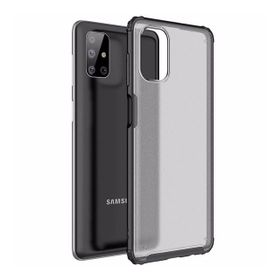 Microsonic Samsung Galaxy M51 Siyah Frosted Frame Cep Telefon Kılıfı