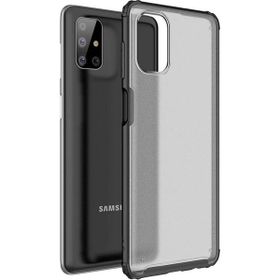 Microsonic Samsung Galaxy M51 Siyah Frosted Frame Cep Telefon Kılıfı
