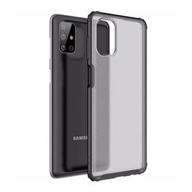 Microsonic Samsung Galaxy M51 Siyah Frosted Frame Cep Telefon Kılıfı