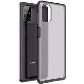 Microsonic Samsung Galaxy M51 Siyah Frosted Frame Cep Telefon Kılıfı