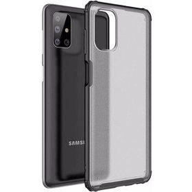 Microsonic Samsung Galaxy M51 Siyah Frosted Frame Cep Telefon Kılıfı