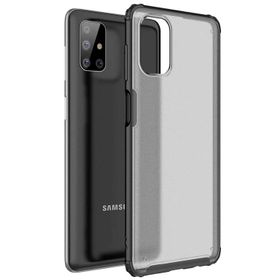 Microsonic Samsung Galaxy M51 Siyah Frosted Frame Cep Telefon Kılıfı
