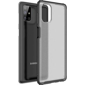 Microsonic Samsung Galaxy M51 Siyah Frosted Frame Cep Telefon Kılıfı
