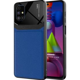 Microsonic Samsung Galaxy M51 Uniq Leather Lacivert Kılıf