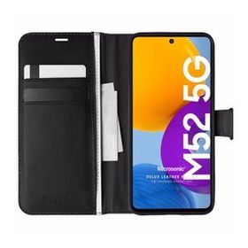 Microsonic Samsung Galaxy M52 Delux Leather Wallet Kılıf