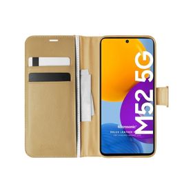 Microsonic Samsung Galaxy M52 Delux Leather Wallet Kılıf