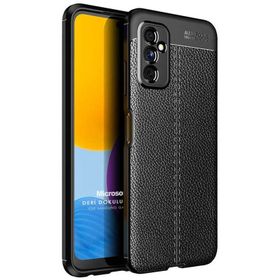 Microsonic Samsung Galaxy M52 Deri Dokulu Silikon Kılıf