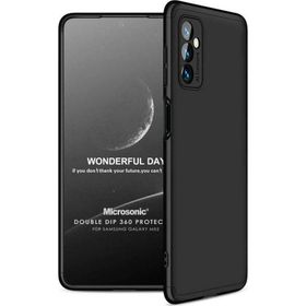 Microsonic Samsung Galaxy M52 Double Dip 360 Protective Siyah Kılıf