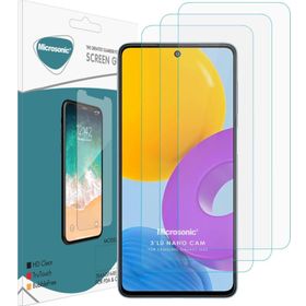 Microsonic Samsung Galaxy M52 Screen Protector Nano Glass 3 Adet Cam Ekran Koruyucu