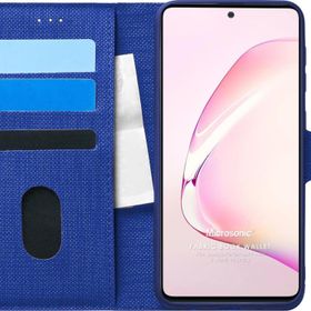 Microsonic Samsung Galaxy Note 10 Lite Fabric Book Wallet Lacivert Kılıf