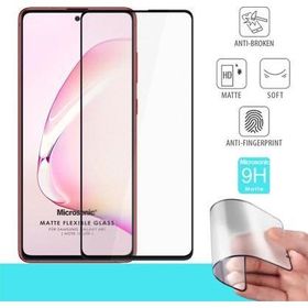 Microsonic Samsung Galaxy Note 10 Lite Seramik Matte Flexible Siyah Ekran Koruyucu